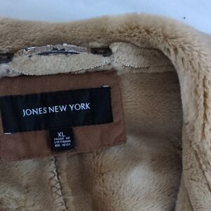 Jones New York Tan Faux Fur Jacket